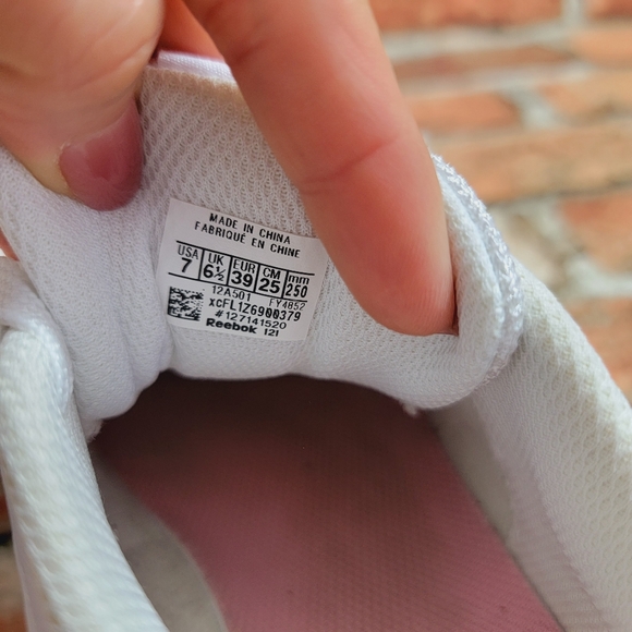 Reebok Court Advance Preal White/ Pink Sneakers Youth Size 7 - Picture 9 of 10